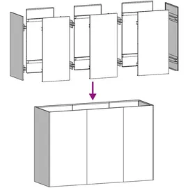 vidaXL Pflanzkübel 120 x 40 x 80 cm Anthrazit