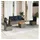 vidaXL Gartensofa-Set 6-tlg. grau Polyrattan