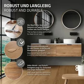 ML-Design Deluxe PVC Bodenbelag Click Vinyl-dielen, 122x18x4,2 mm, Sandbar Eiche Braun, Holzoptik, rutschfest, wasserfest, Belastungsklasse 34