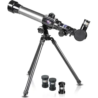 Astronomisches Teleskop für Anfänger - Enthält Stativ und 20x, 30x, 40x Okulare - Tragbares Teleskop für Anfänger Geburtstagsgeschenke