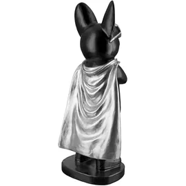 Casablanca by Gilde Casablanca Deko Figur Skulptur Hund mit Brille Umhang - Dekoration Wohzimmer - Farbe: Schwarz - Höhe 34 cm