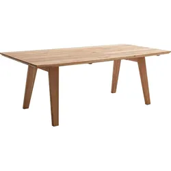 Esstisch MCA LIVING "Volos Esstisch", beige (naturfarben, naturfarben, naturfarben), B:180cm H:76cm T:100cm, Zerreiche massiv aufgedoppelt, Tische