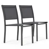 Oviala Gartenstuhl 48 x 60 x 87 cm grau 2 St.