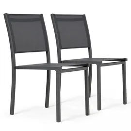 Oviala Gartenstuhl 48 x 60 x 87 cm grau 2 St.