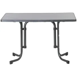 Sieger Boulevard-Klapptisch mit mecalit-Pro-Platte 115 x 70 x 72 cm eisengrau/schieferdekor anthrazit