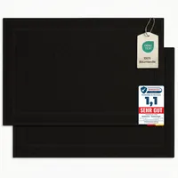 Komfortec Badvorleger Schwarz 50 x 80 cm