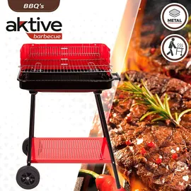 Aktive Holzkohlegrill 66x44x85 cm, - Black - One Size