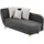 vente-unique Recamiere Polyester mit Schlaffunktion 1-Sitzer Grau