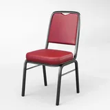 2er-Set Bistrostuhl | Leder | Rot | Gastrostuhl
