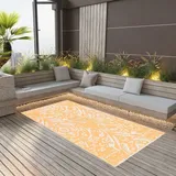 vidaXL Outdoor-Teppich und Weiß 80x150 cm PP