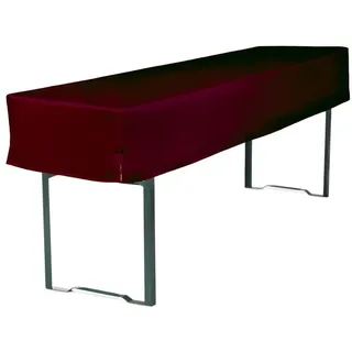 TexDeko Biertischhusse Biertischhussen 3/8 Premium für Bierzeltgarnituren (nur Tischhusse), blickdicht & pflegeleicht, Premium-Qualität rot