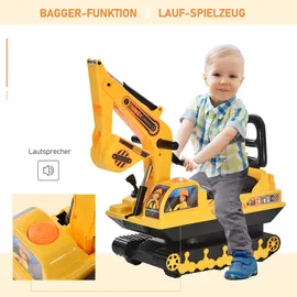 Homcom Rutschauto Sitzbagger Gelb