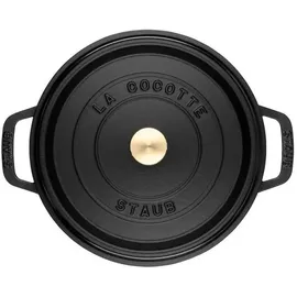 Staub Cocotte 26 cm rund schwarz