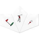 Warwick & Vance Golf-Taschentücher mit Satin-Streifen, 100 % Baumwolle, 40 x 40 cm, 3 Stück, multi, 40x40cm - 40x40cm