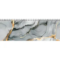 Zettler Tischquerkalender Style 29,7x10,5cm 1 Woche/2 Seiten Marmor 2026