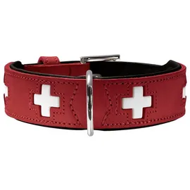 Hunter Halsband Swiss L-XL (70), rot/schwarz
