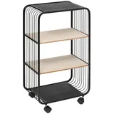 5five simply smart Rollregal 3-stufig 43,3 x 28 x 74 cm Schwarz