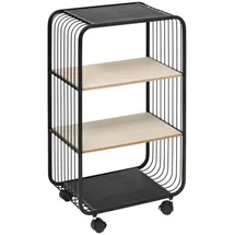 5five simply smart Rollregal 3-stufig 43,3 x 28 x 74 cm Schwarz