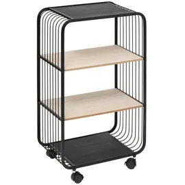 5five simply smart Rollregal 3-stufig 43,3 x 28 x 74 cm Schwarz