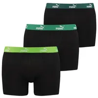 Puma Boxershorts 3er Pack weich atmungsaktiv sportlich Herren - Promo Boxer schwarz|grün M