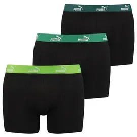 Puma Boxershorts 3er Pack weich atmungsaktiv sportlich Herren - Promo Boxer schwarz|grün M