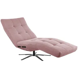 KAWOLA Relaxliege LETICIA motorisch Feincord rosa