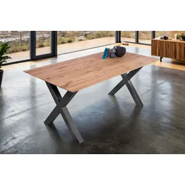 ab:stil.art.moebel Esszimmertisch 200 x 77 x 100 cm beige/schwarz