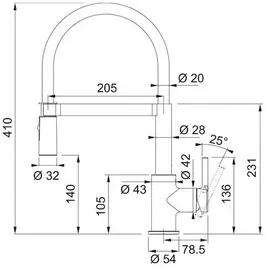 Franke Lina Semi-Pro Einhebelmischer Chrom Schwarz