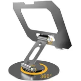 BTDD Verstellbarer Tablet-Ständer, um 360° drehbarer, Verstellbarer Tablet-Ständer, um 360° drehbarer Tischständer, kompatibel mit 16-Zoll-Tablets, Metall, schwarz