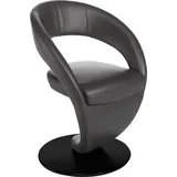 K+W Komfort & Wohnen Drehstuhl »Wave«, Design-Drehstuhl, schwarzer drehteller braun