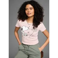 KangaROOS Kurzarmshirt, sehr figurbetonte Passform, bedruckte, melierte und metallic