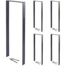 Trutzholm 5 x Fahrradanlehnbügel 119 x 39 cm Flachstahl 13 mm Anthrazit Einbetonieren