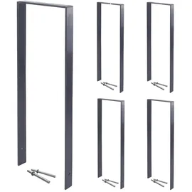 Trutzholm 5 x Fahrradanlehnbügel 119 x 39 cm Flachstahl 13 mm Anthrazit Einbetonieren