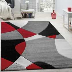 Teppich PACO HOME "Diamond 664", rot, B:160cm H:18mm L:230cm, Kunstfaser, Teppiche, 3D-Design, Kurzflor, 3D-Design, modernes geometrisches Muster