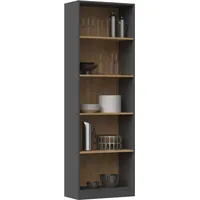 Veneti 60Cm Regalschrank R60 Für Bücher Ordner Anthrazit Farbe: