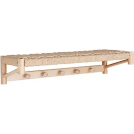 VCM Wandregal 78 x 17 x 31 cm Hellbraun