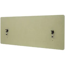 Proregal Akustik-Tischtrennwand HxBxT 60x140x2 cm Doppelwandig Stoff Grün Büro-Sichtschutz Schreibtisch Pinnwand