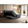 altdecor Boxspringbett NOEL GOLD KING - 160x200 - H3/H4 - Dunkelgrau