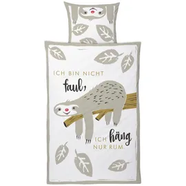 Happy-Life H:)PPY 45175 life Bettwäsche Faultier | Bunt