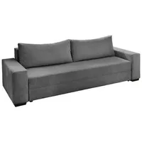 SUN GARDEN Trier Schlafsofa Dunkelgrau, & 240x72x95 cm mit Stauraumfunktion und Kissen