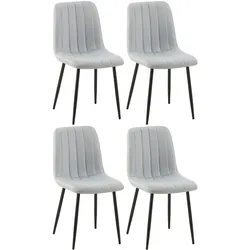 CLP 4er Set Stühle Dijon grau/Stoff