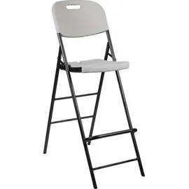 Perel Barhocker 2 Stück Polyethylen Stahl 1720163 Schwarz/Weiß