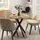 Homcom Küchentisch 75 x 75 x 75 cm rund braun