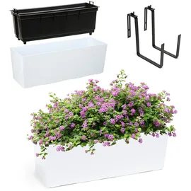 Kadax Blumenkasten 18,5 x 56 cm Weiß