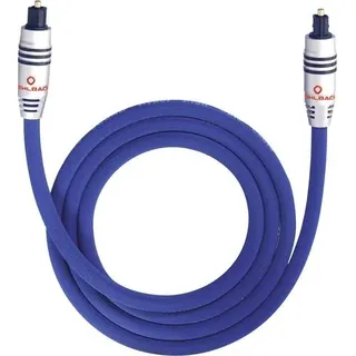 Oehlbach Toslink Audio Anschlusskabel [1x Toslink-Stecker (ODT) - 1x Toslink-Stecker (ODT)] 3.00 m Blau XXL® Series 80