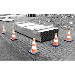 Baumarktplus 2x Verkehrskegel  mit Reflektionsstreifen 45 cm schwere Ausführung Pylone Leitkegel Warnkegel