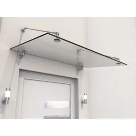 Gutta Vordach PH Echtglas V2A 140 cm x 90 cm x 40 cm
