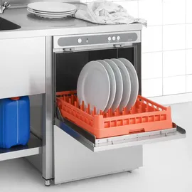 GastroHero Geschirrspülmaschine ECO 50x50 cm Korbmaß, mit Reiniger- | Klarspüldosierer, mit Ablaufpumpe | Enthärter Made in Europe,
