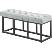 CLP Sitzbank Amun Stoff Schwarz grau/100 cm