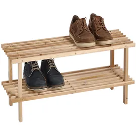 Zeller Schuhregal 80 x 29,5 x 26 cm braun / natur